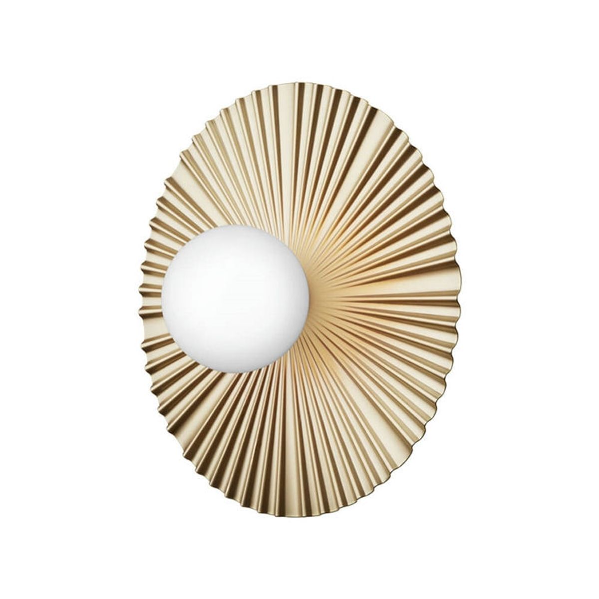 Nuura Liila Muuse Væg-/Loftlampe Medium Nordic Gold/Opal White