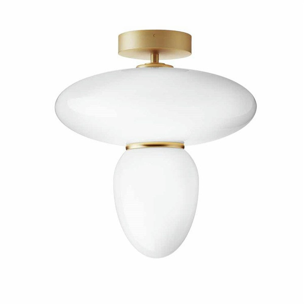 Nuura Rizzatto 42 Loftslampe Satin Brass/Opal White