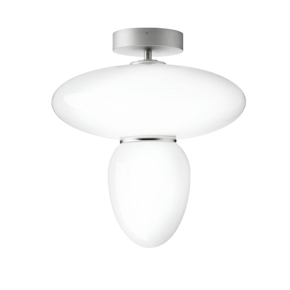 Nuura Rizzatto 42 Loftslampe Satin Silver/Opal White