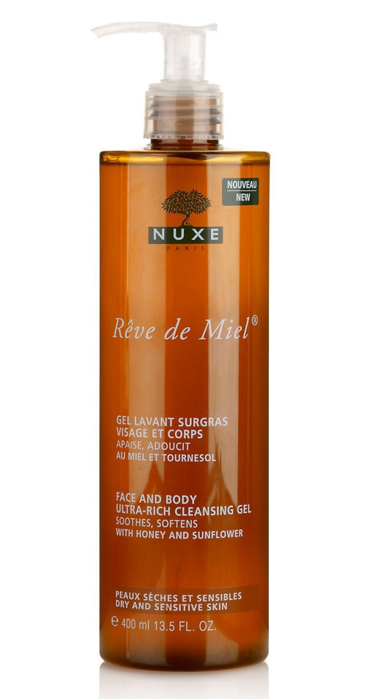 Nuxe paris réve de miel face and body ultra-rich cleansing gel 400ml