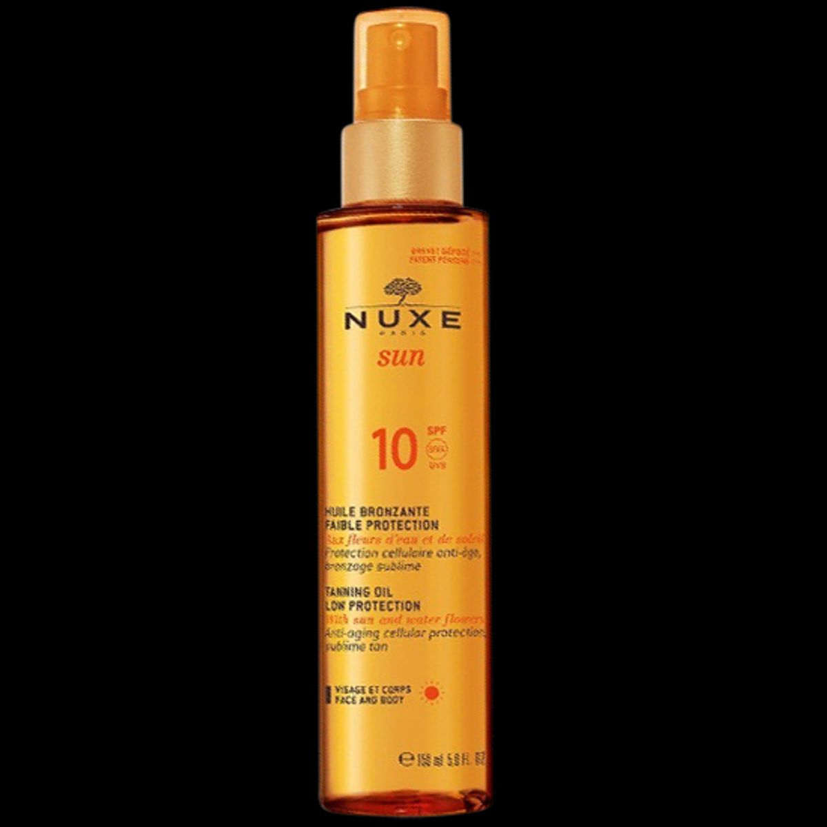 Nuxe Sun Tanning Oil Face and Body SPF 10 150ml