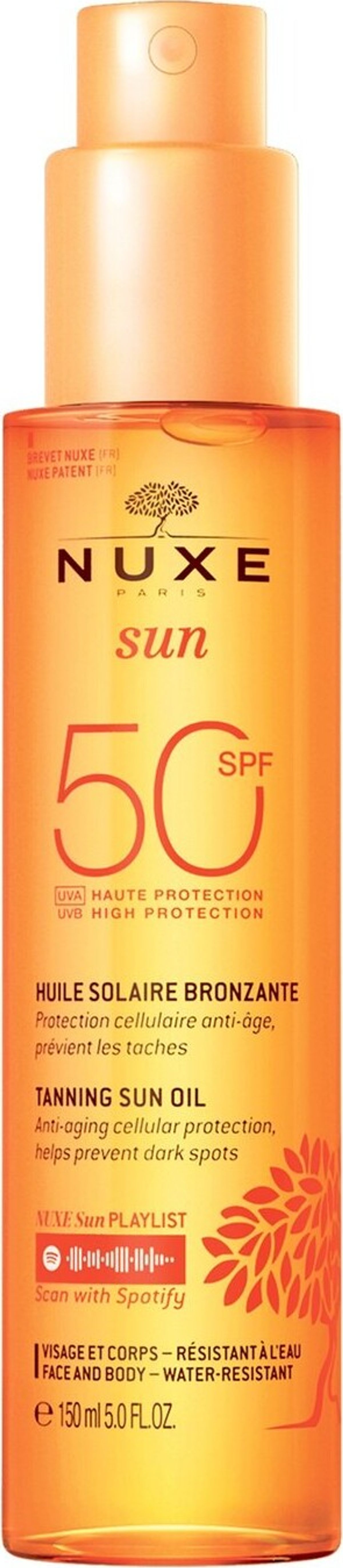 Nuxe Sun - Tanning Oil Face & Body Spf 50- 150 Ml