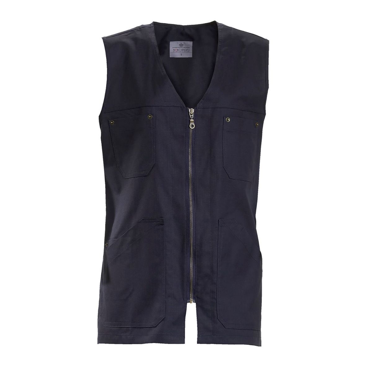 Nybo Blue Shadow Dame Inside-Out Vest, Lynlås, Slidser - 3XL