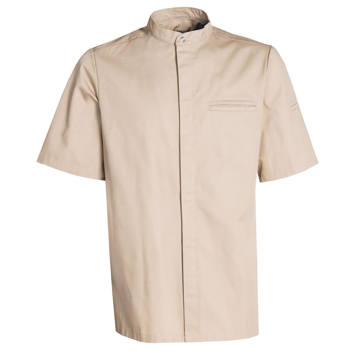 Nybo Khaki Unisex New Nordic Kokkejakke, Kortærmet, Ergonomisk, Strækbar - 4XL