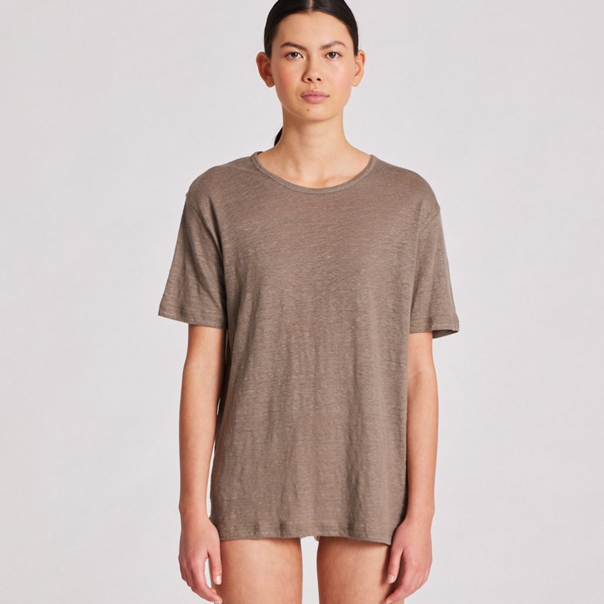 Nynne S/S Linen T-shirt bungee cord - L