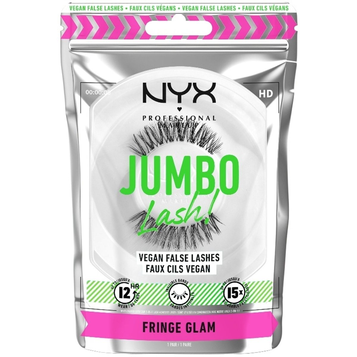 NYX Prof. Makeup Jumbo Lash! Vegan False Lashes 10 gr. - 04 Fringe Glam