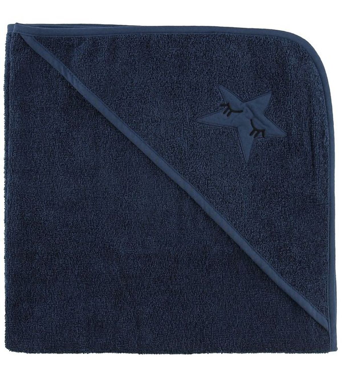 Nørgaard Madsens Babyhåndklæde - 75x75 cm - Navy m. Stjerne