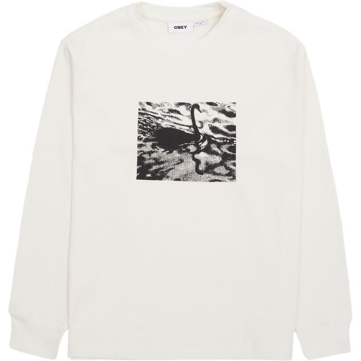 Obey Pressure Thermal Ls Sweatshirt Off White