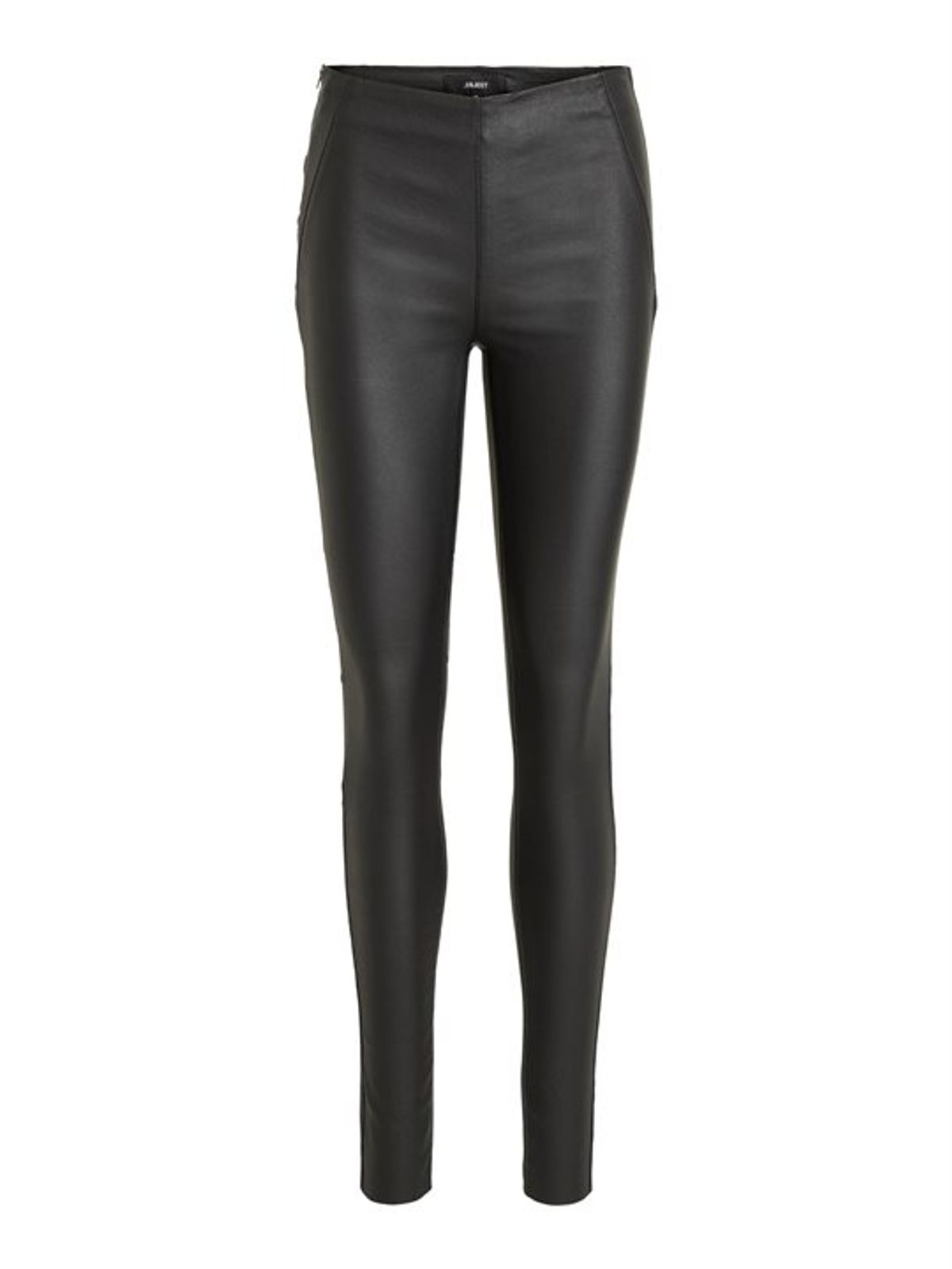 Object - Belle Mw Coated Leggings - Sort