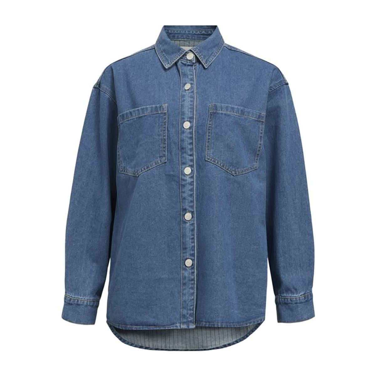 Object - Casey Ls Lo Shirt - Medium Blue