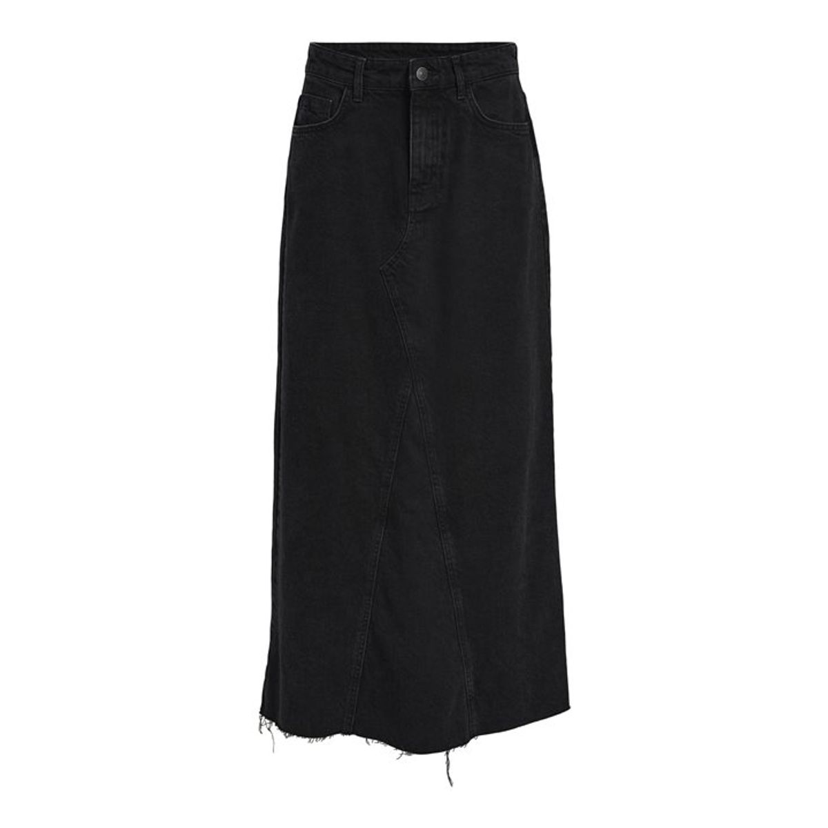 Object - Harlow Long Denim Skirt - Sort