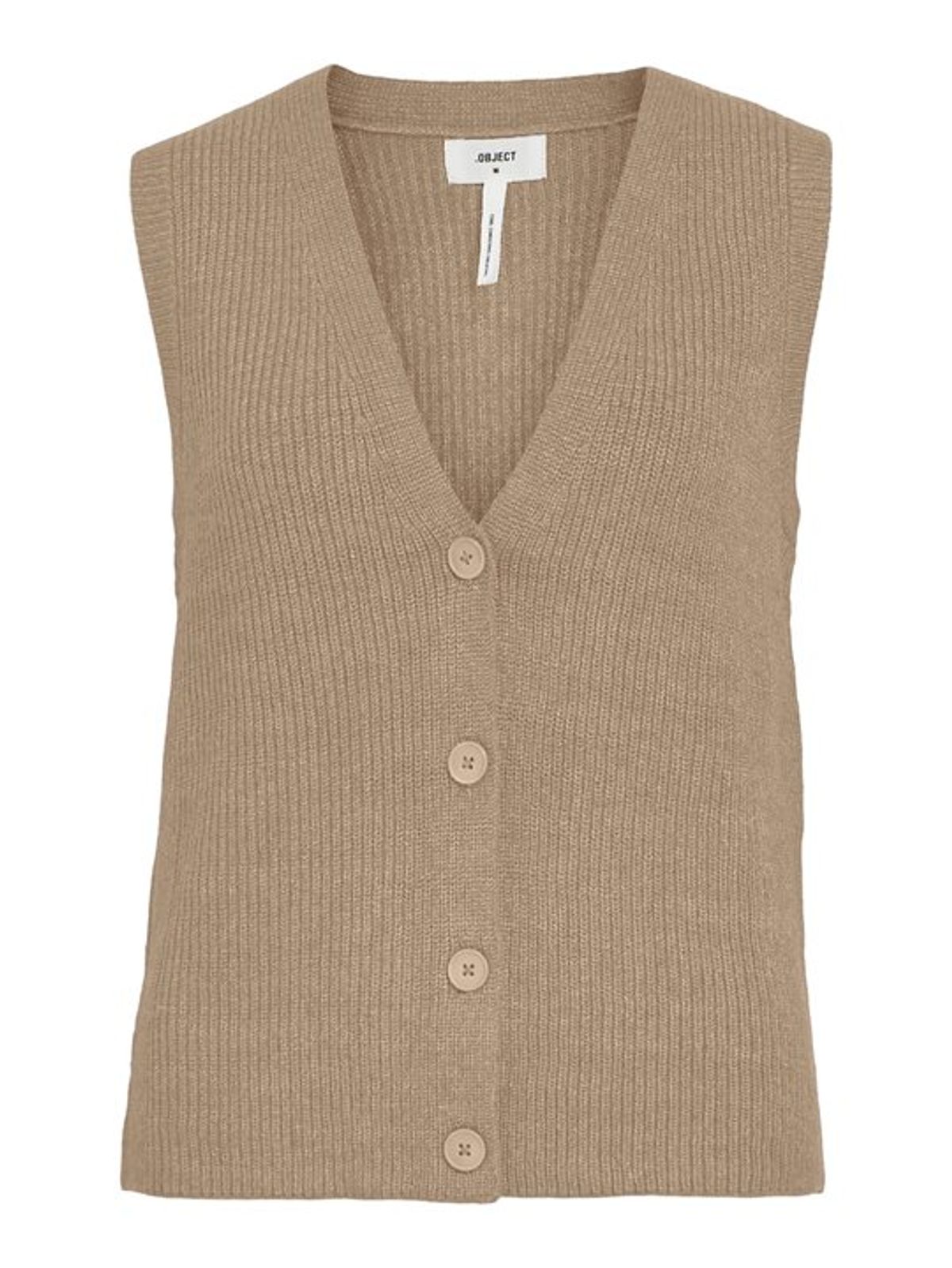 Object - Malena Sl Knit Vest - Fossil