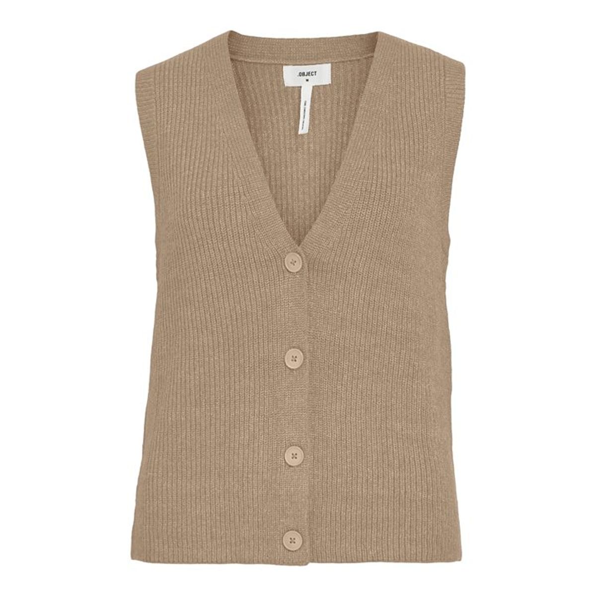 Object - Malena Sl Knit Vest - Fossil