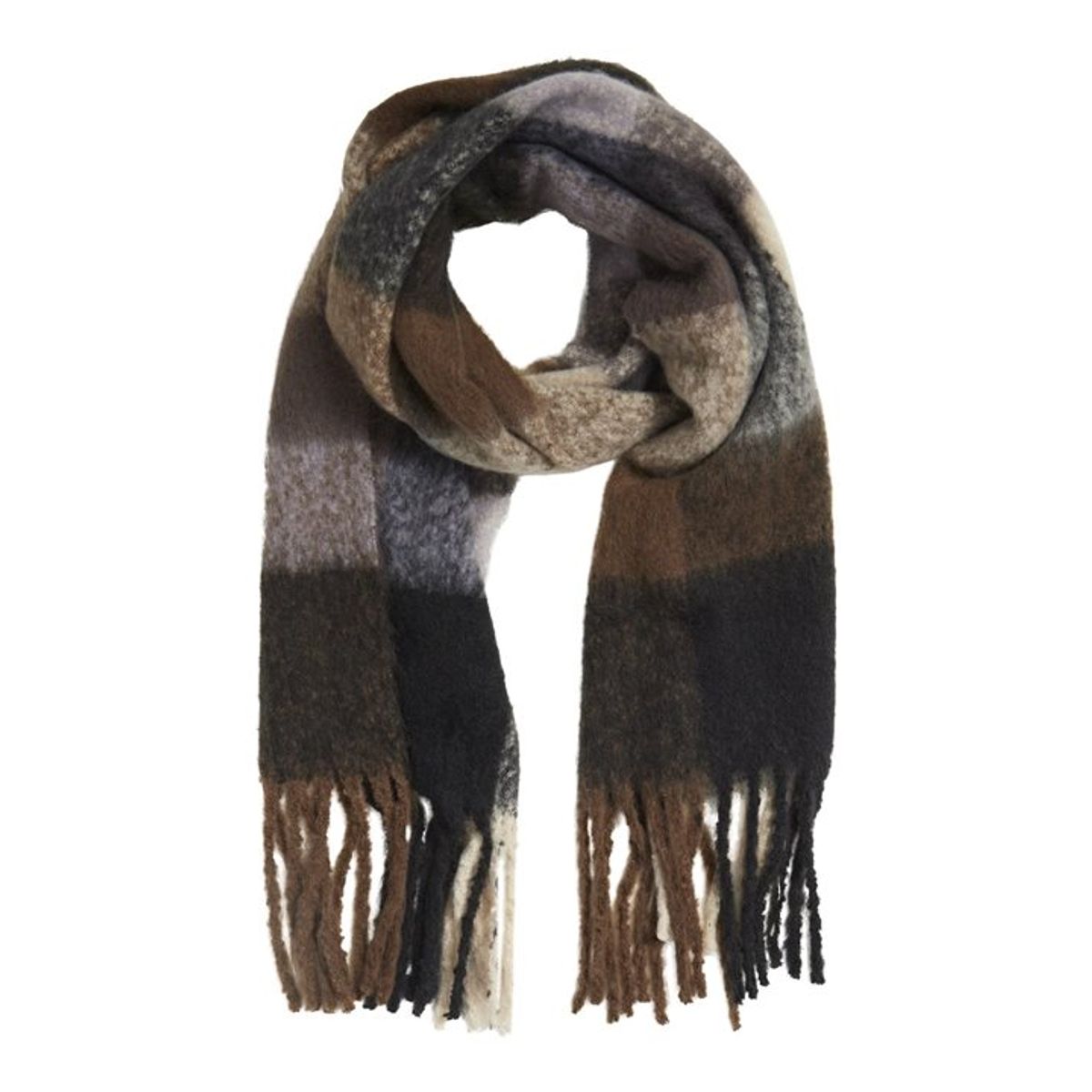 Object - Mitta Check Scarf - Brun