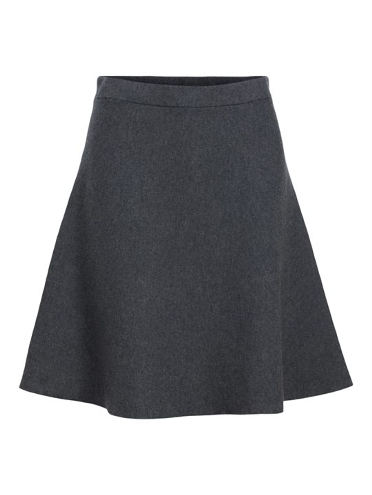 Object - Reynard Hw Short Knit Skirt - Dark Grey Melange