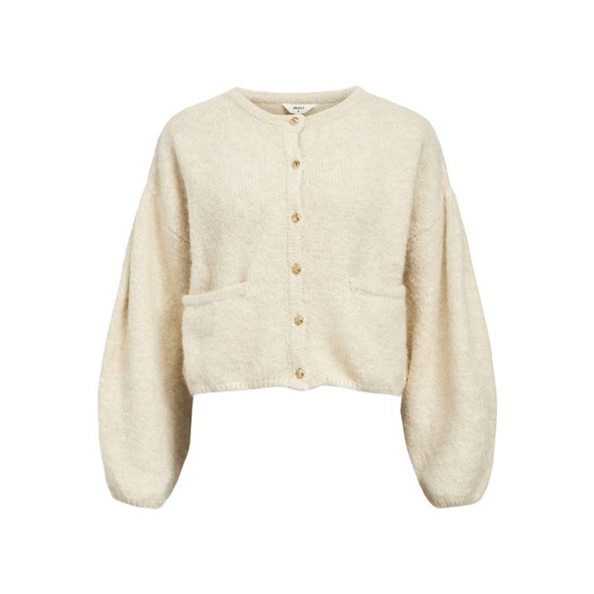 Object - Saggia LS Knit Cardigan - White Sand