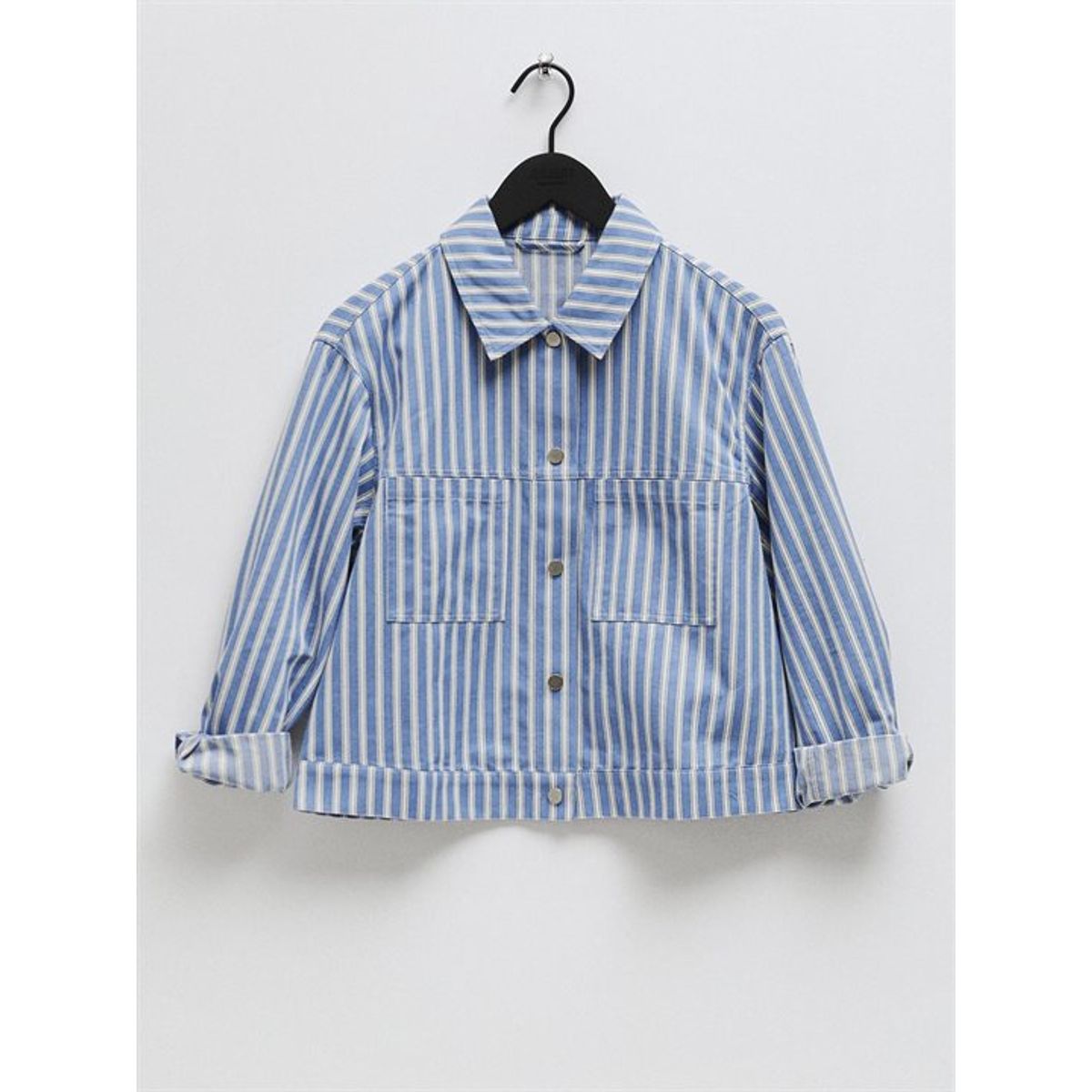 Object - Sola Ls Twill Shirt - Blue White