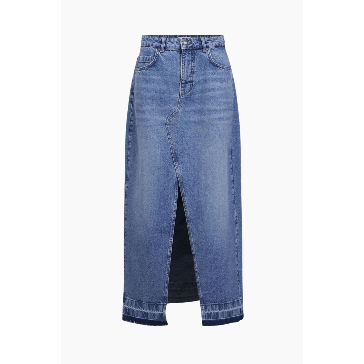 Objharper HW Denim Skirt - Medium Blue Denim - Object - Blå S