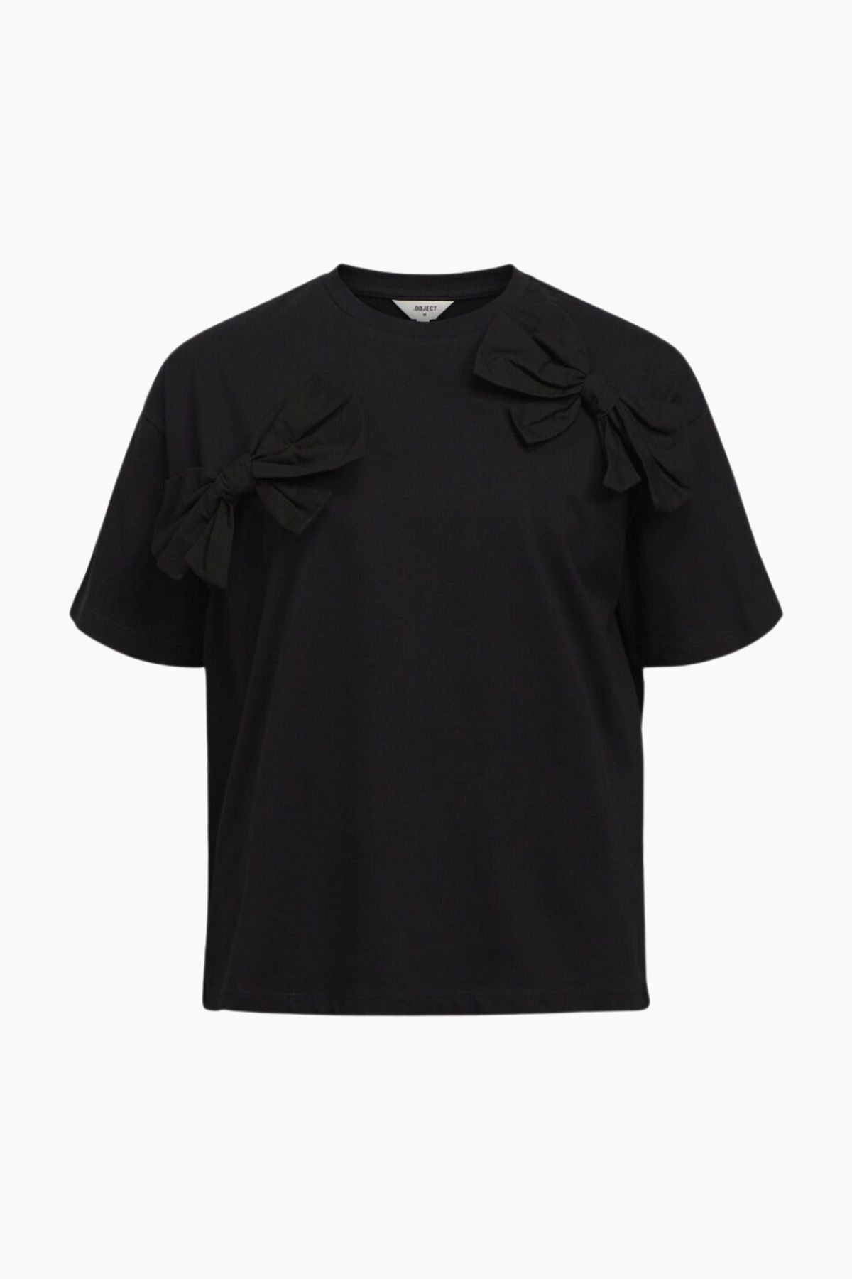 Objklara SS OW Bow Tee - Black - Object - Sort XS