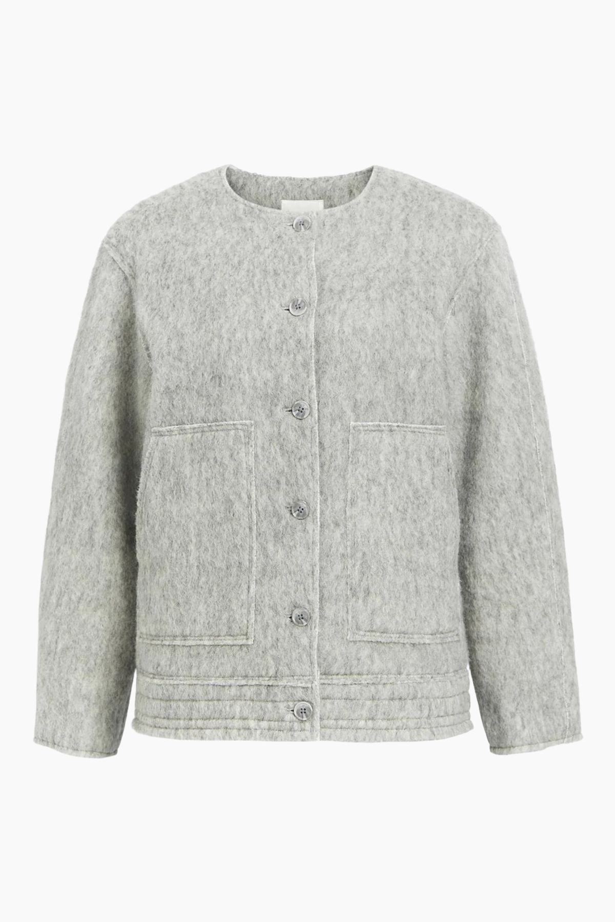 Objkuna Jacket 131 - Light Grey Melange - Object - Grå XL