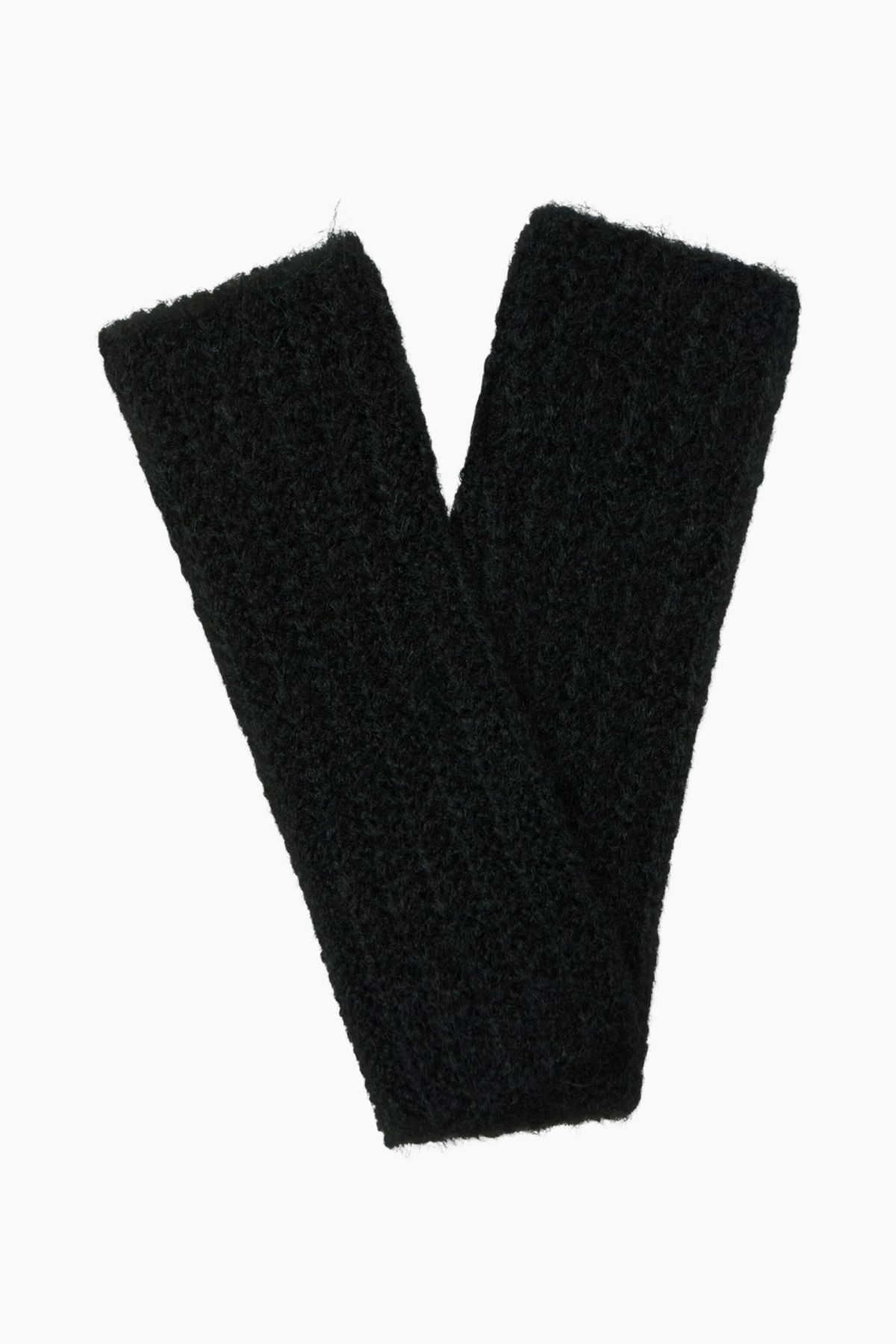 Objmilu Fingerless Gloves Knit 135 - Black - Object - Sort One Size