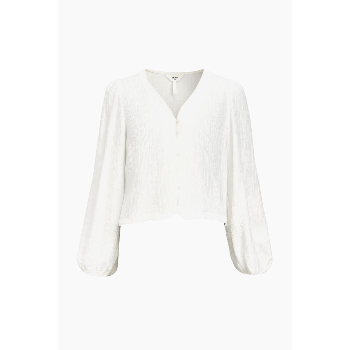 Objphillie L/S LO Shirt - White - Object - Hvid XS