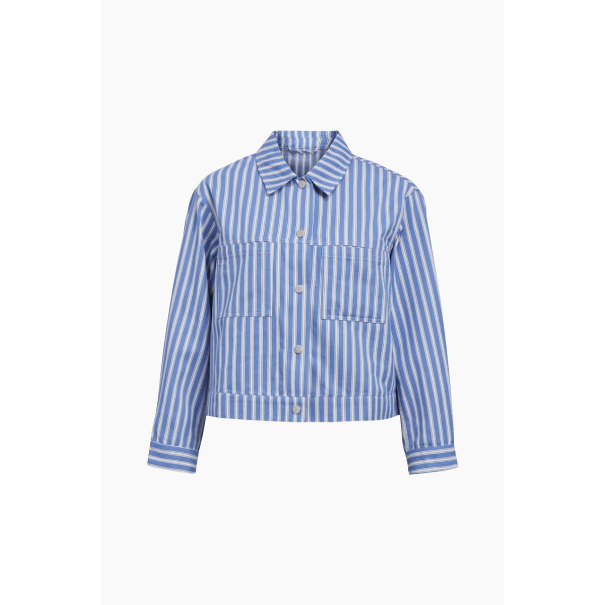 Objsola Re Ls Twill Shirt E Ott - Lapis Blue/White - Object - Stribet L