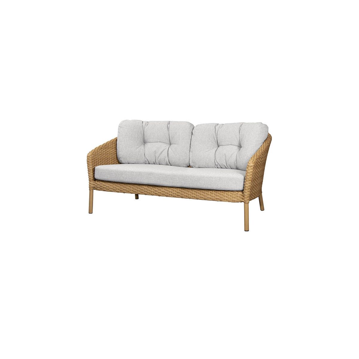 Ocean 2-pers. Sofa, flat weave fra Cane-line (Light brown)