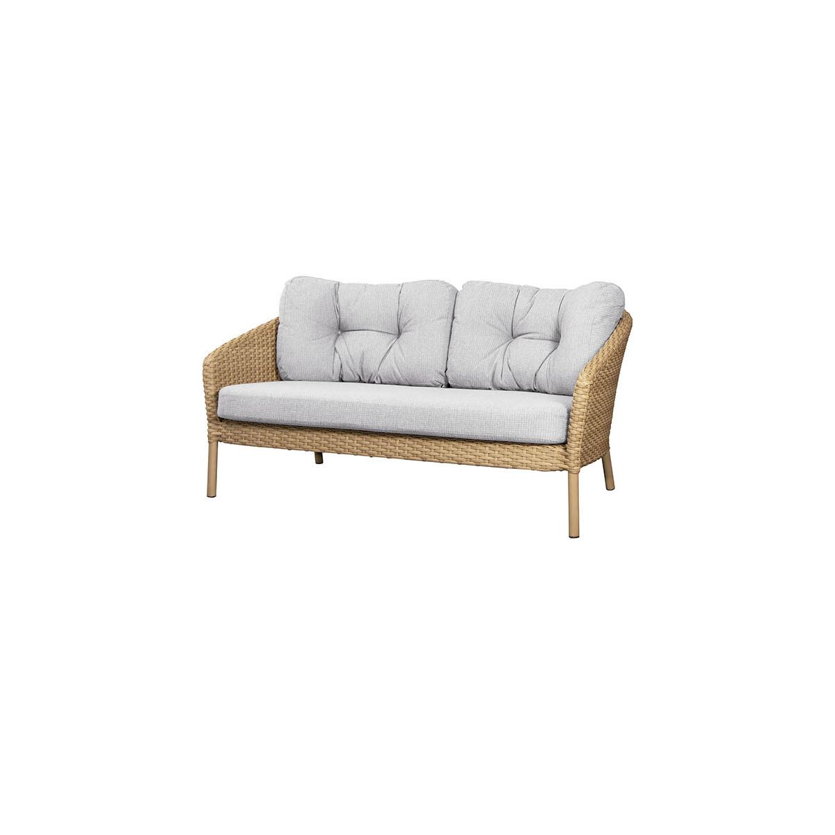 Ocean 2-pers. Sofa, flat weave fra Cane-line (White grey)