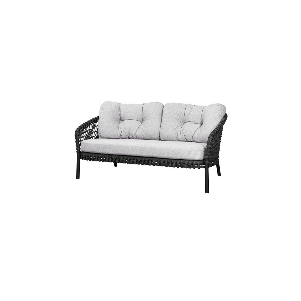 Ocean 2-pers. Sofa, soft rope fra Cane-line (White grey)