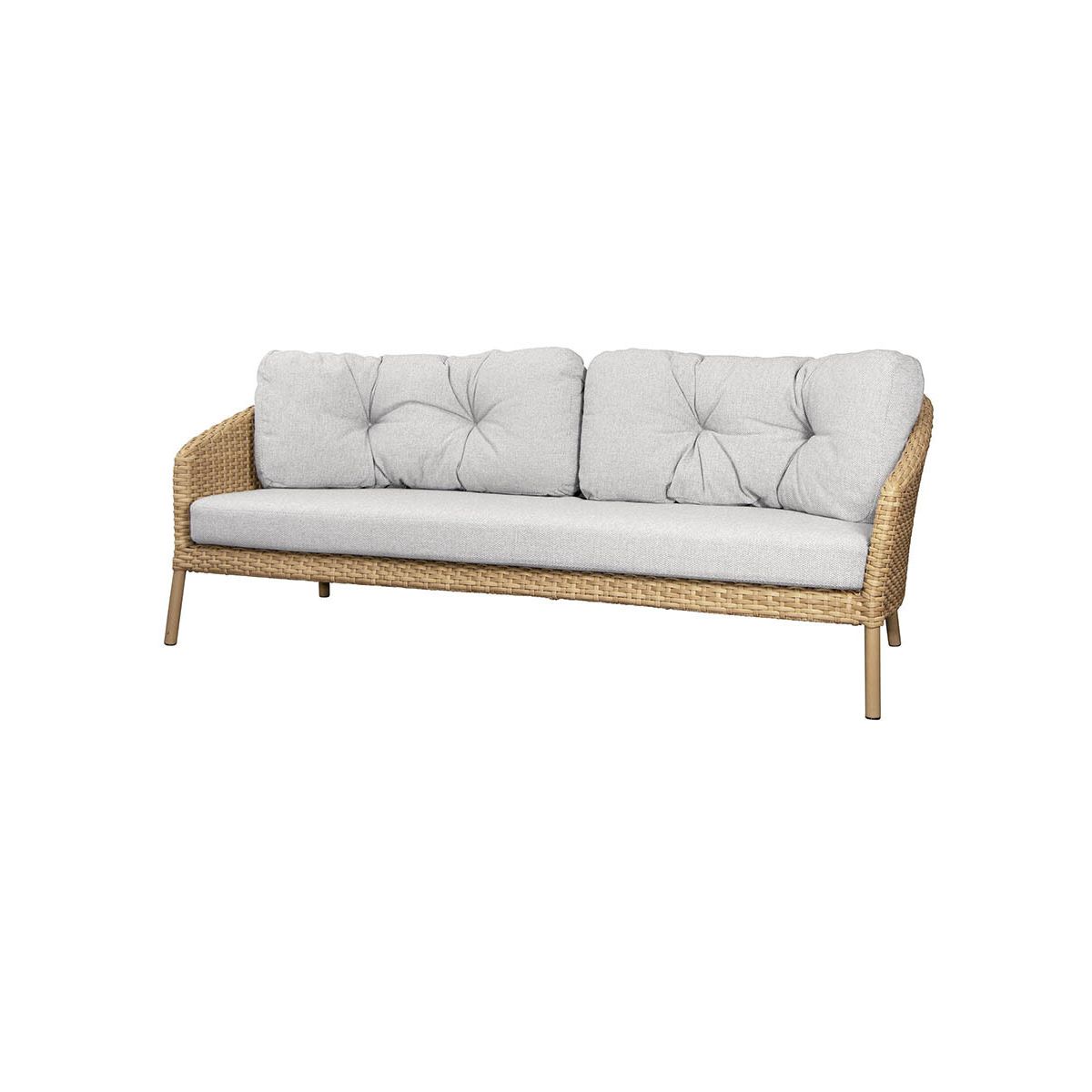 Ocean 3-pers. Sofa, flat weave fra Cane-line (Light brown)