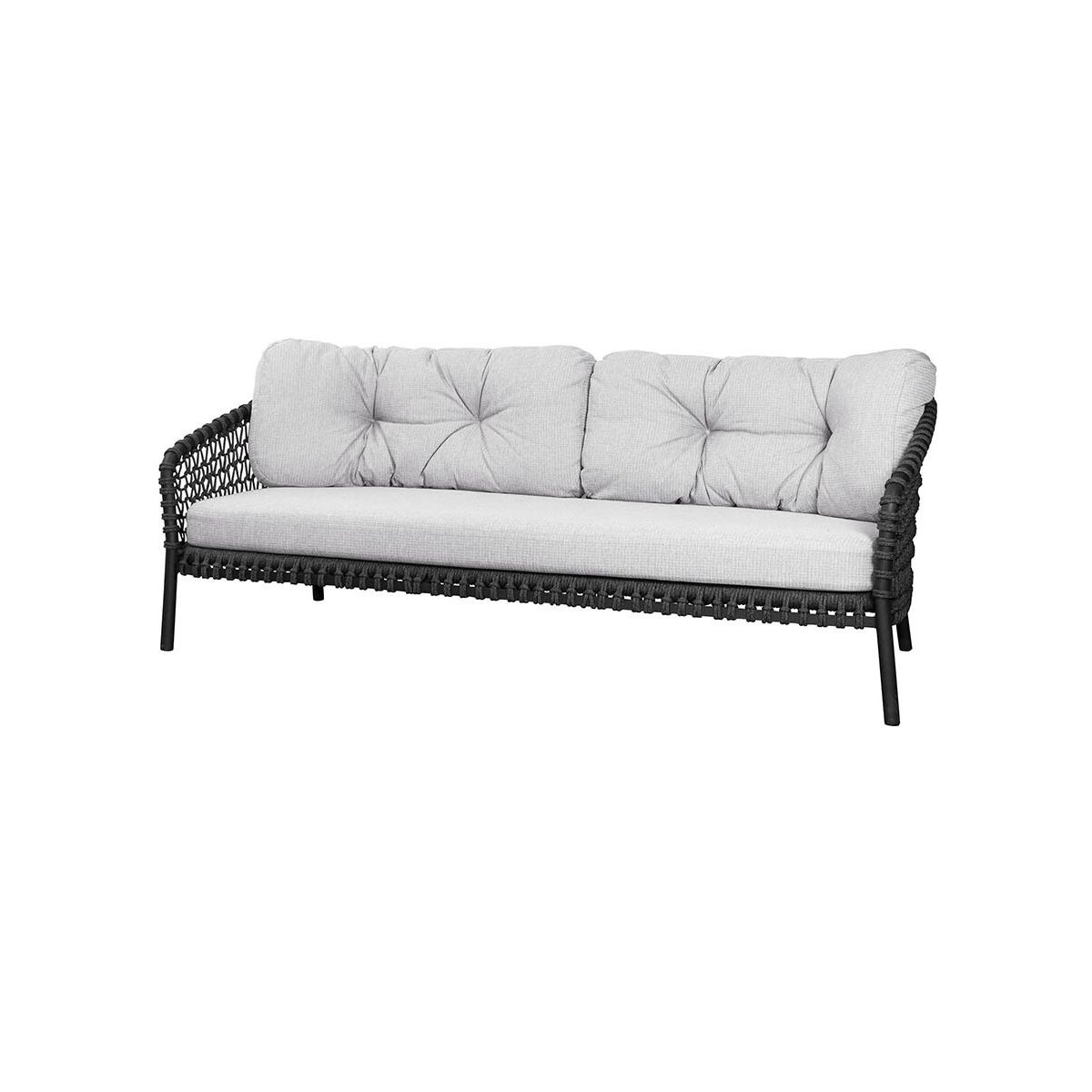 Ocean 3-pers. Sofa, soft rope fra Cane-line (White grey)