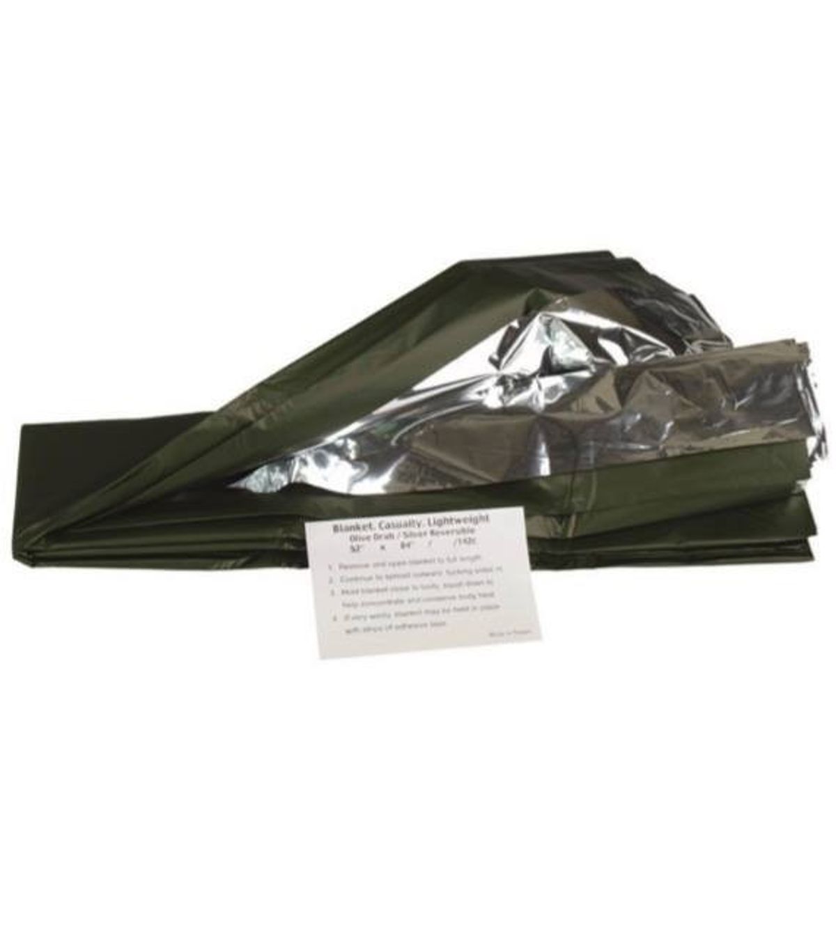 OD/SILVER SURVIVAL BLANKET - Mil-Tec