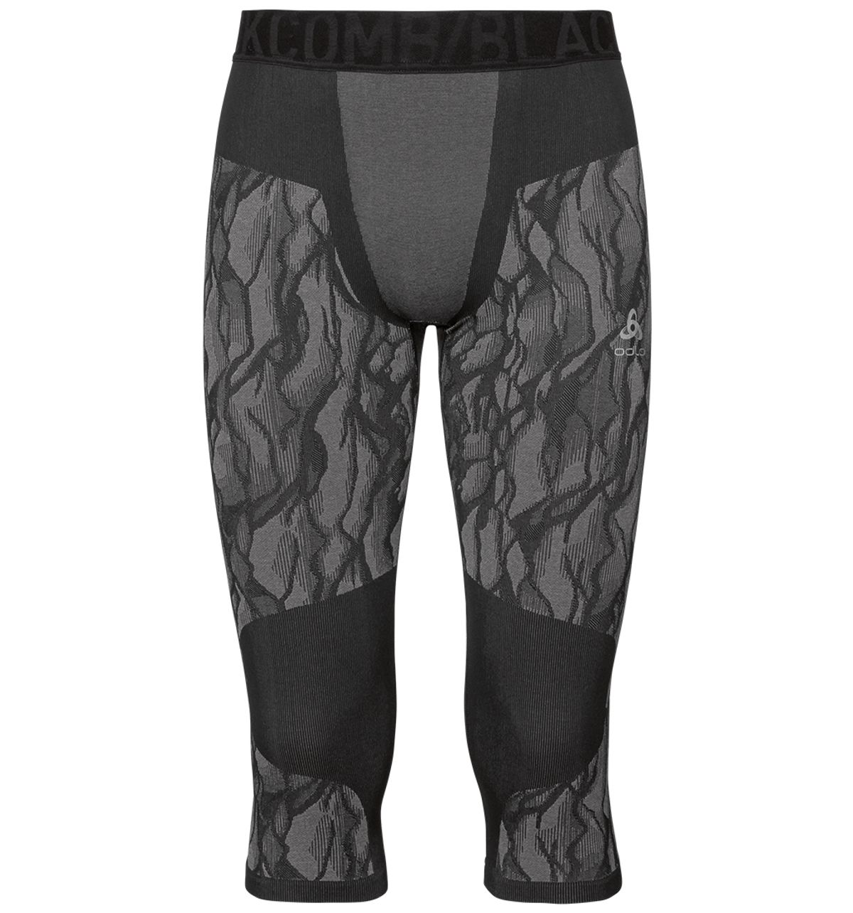 Odlo Baselayer BL 3/4 Bottom Syntetisk - Sort og grå - X Large