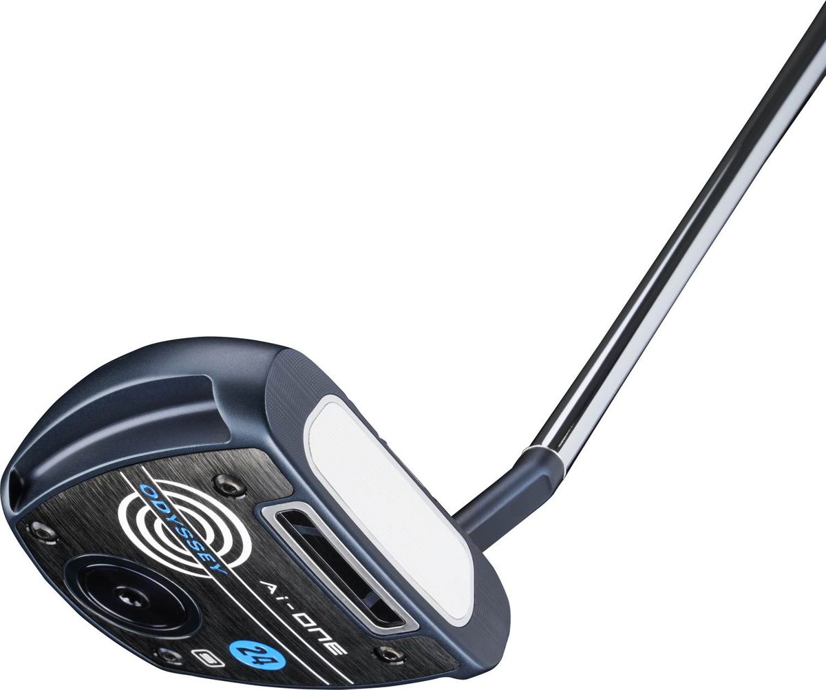 Odyssey Ai-One 24 S Slant Neck Putter - Blå - Venstre - Str. 33" - Odyssey Ai-ONE (2023) Midsize Hvid/Blå