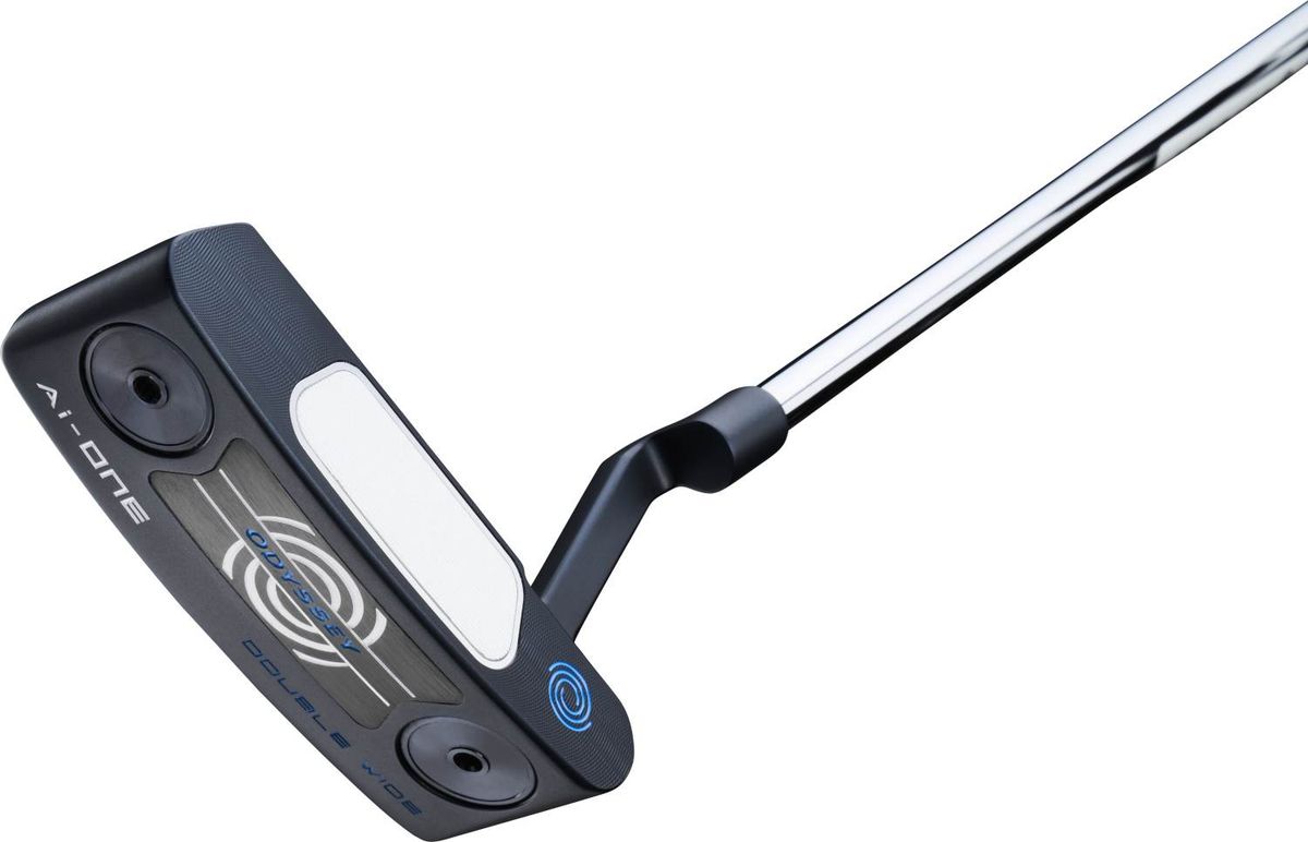 Odyssey Ai-One Double Wide CH Plumber Neck Dame Putter - Blå - Højre - Str. 32" - Odyssey Ai-ONE (2023) Standard Hvid/Blå