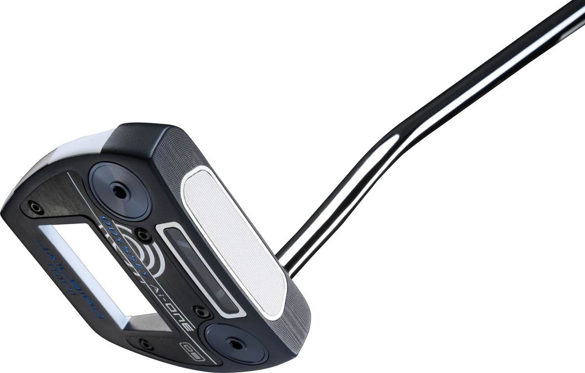 Odyssey Ai-One Jailbird Mini DB Double Bend Neck Putter - Blå/Hvid - Højre - Str. 34" - Odyssey Ai-ONE (2023) Midsize Hvid/Blå