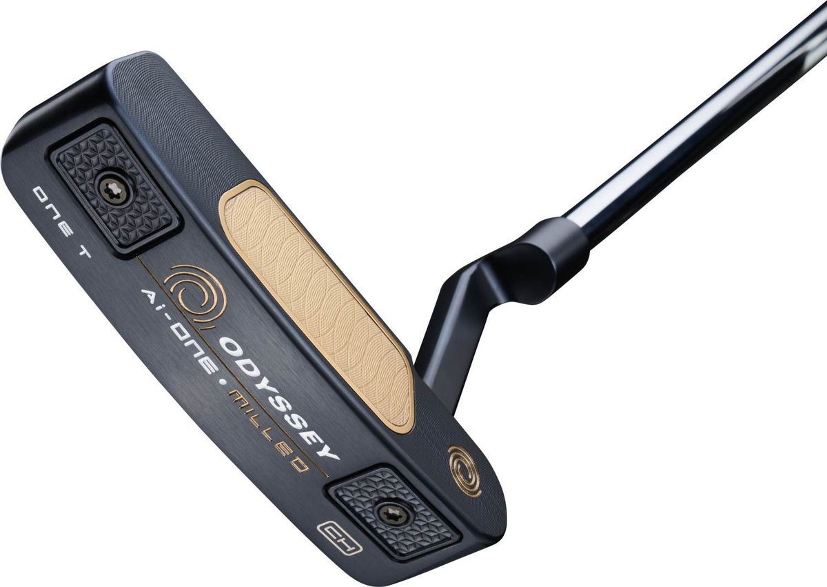 Odyssey Ai-One Milled One T CH Plumber Neck Putter - Blå - Højre - Str. 33" - Odyssey Ai-ONE Milled (2023) Midsize Hvid/Blå