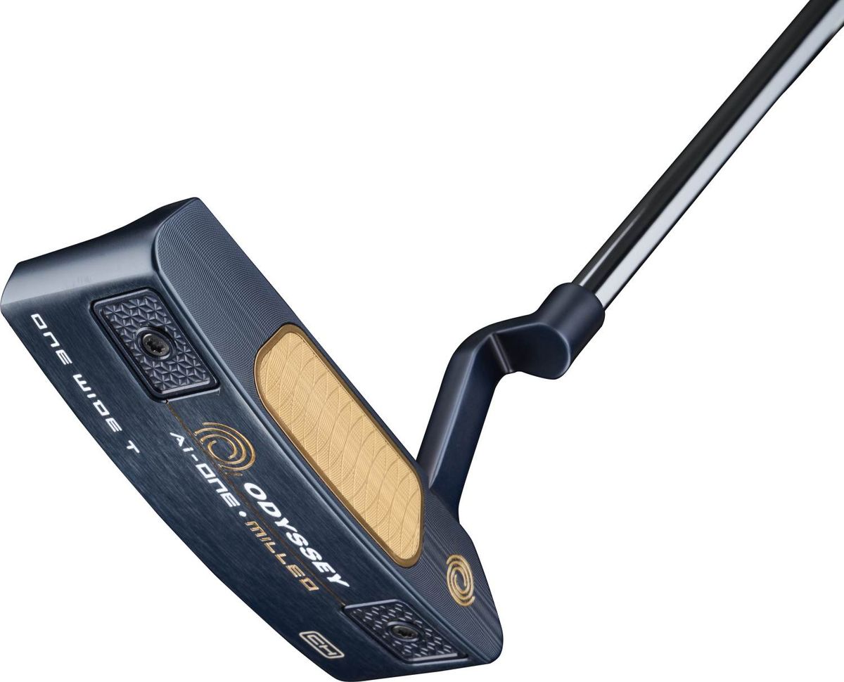 Odyssey Ai-One Milled One Wide T CH Plumber Neck Putter - Blå - Højre - Str. 33" - Odyssey Ai-ONE Milled (2023) Midsize Hvid/Blå