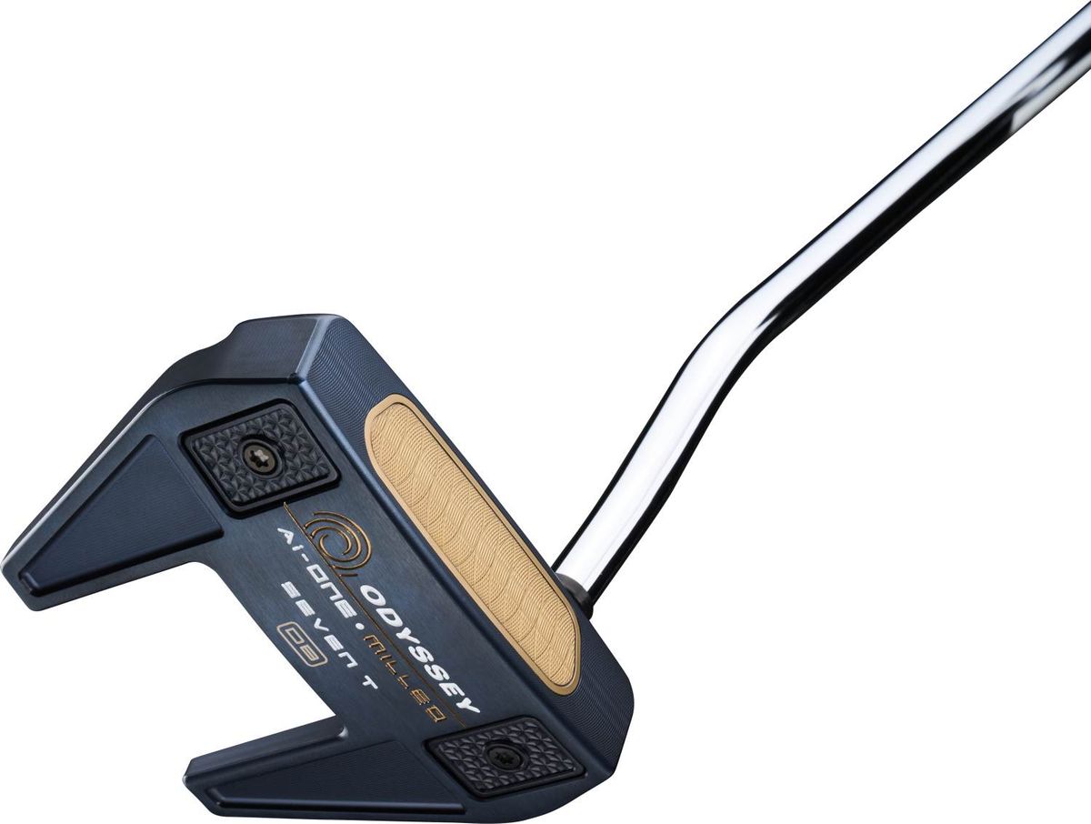 Odyssey Ai-One Milled Seven T DB Double Bend Neck Putter - Blå - Højre - Str. 33" - Odyssey Ai-ONE Milled (2023) Midsize Hvid/Blå