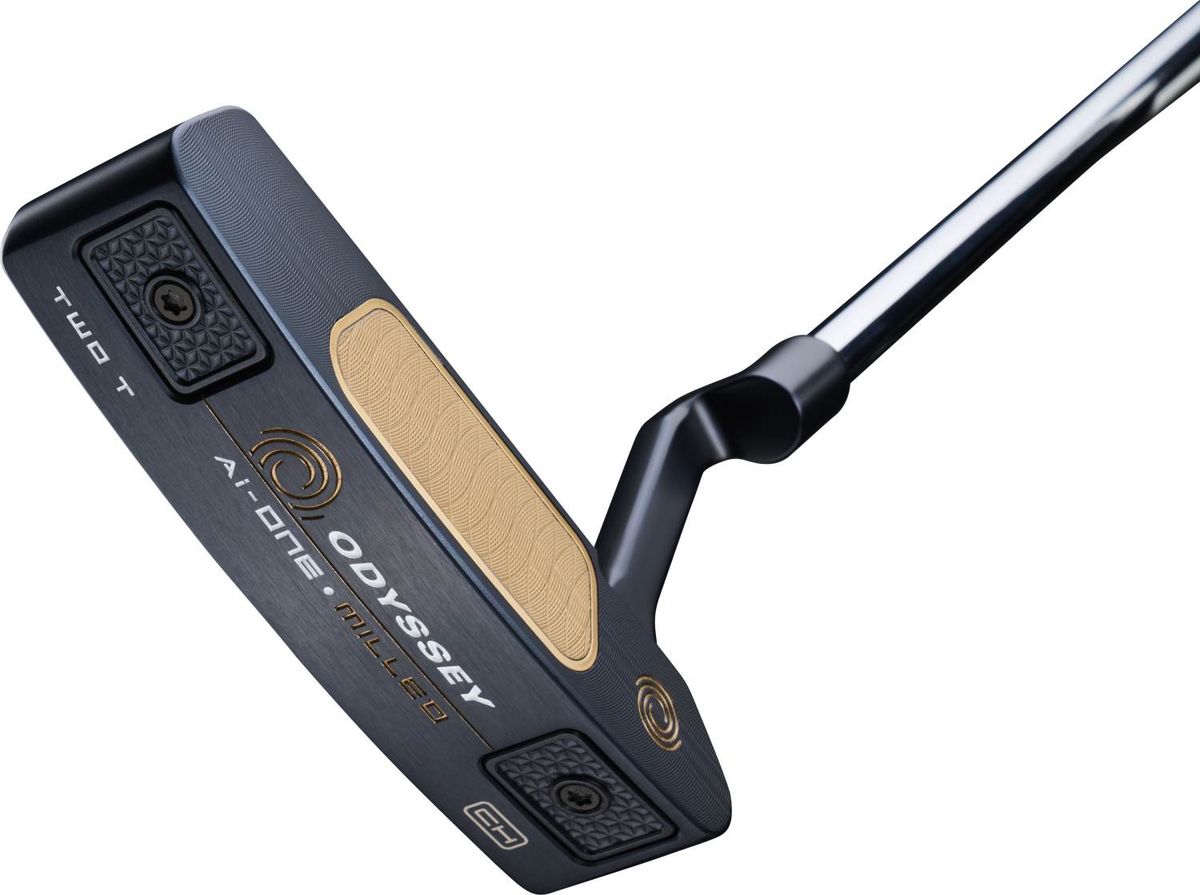 Odyssey Ai-One Milled Two T CH Plumber Neck Putter - Blå - Højre - Str. 33" - Odyssey Ai-ONE Milled (2023) Midsize Hvid/Blå