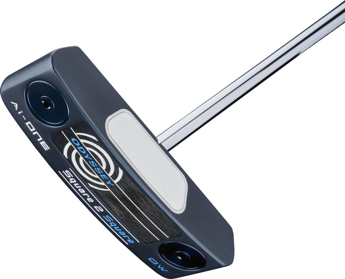 Odyssey Ai-One Square 2 Square Double Wide Straight Neck Putter - Blå - Højre - Str. 33" - Odyssey Ai-ONE Square 2 Square (2024) Oversize Hvid/Blå