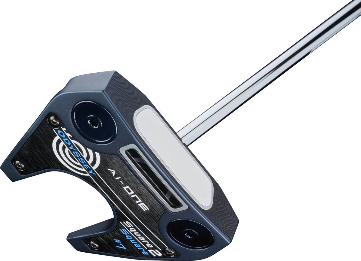 Odyssey Ai-One Square 2 Square Seven Straight Neck Putter - Blå - Højre - Str. 34" - Odyssey Ai-ONE Square 2 Square (2024) Oversize Hvid/Blå