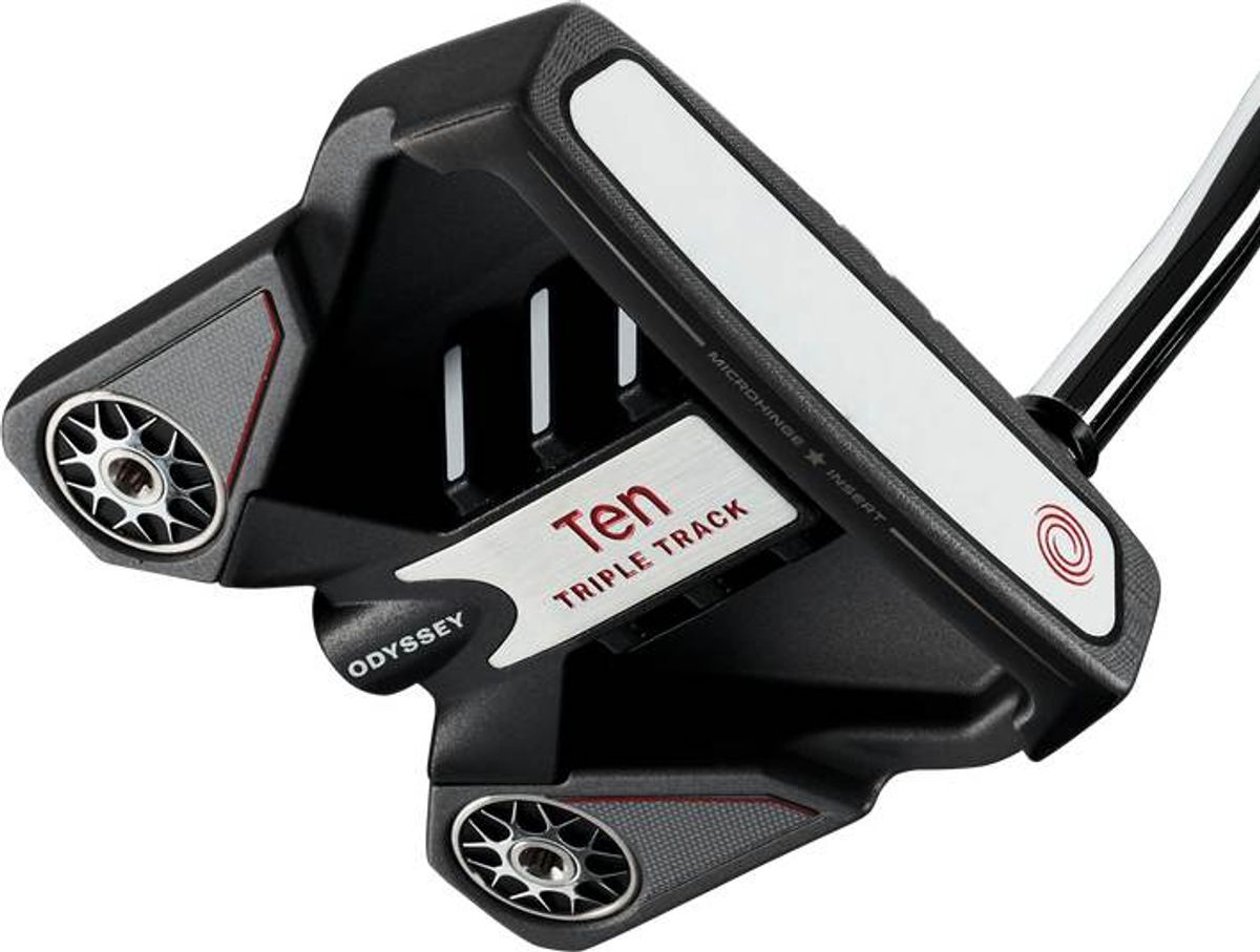 Odyssey Ten Triple Track Double Bend Neck Putter - Sort - Højre - Str. 34" - Odyssey Pistol (2022) Midsize Sølv/Sort