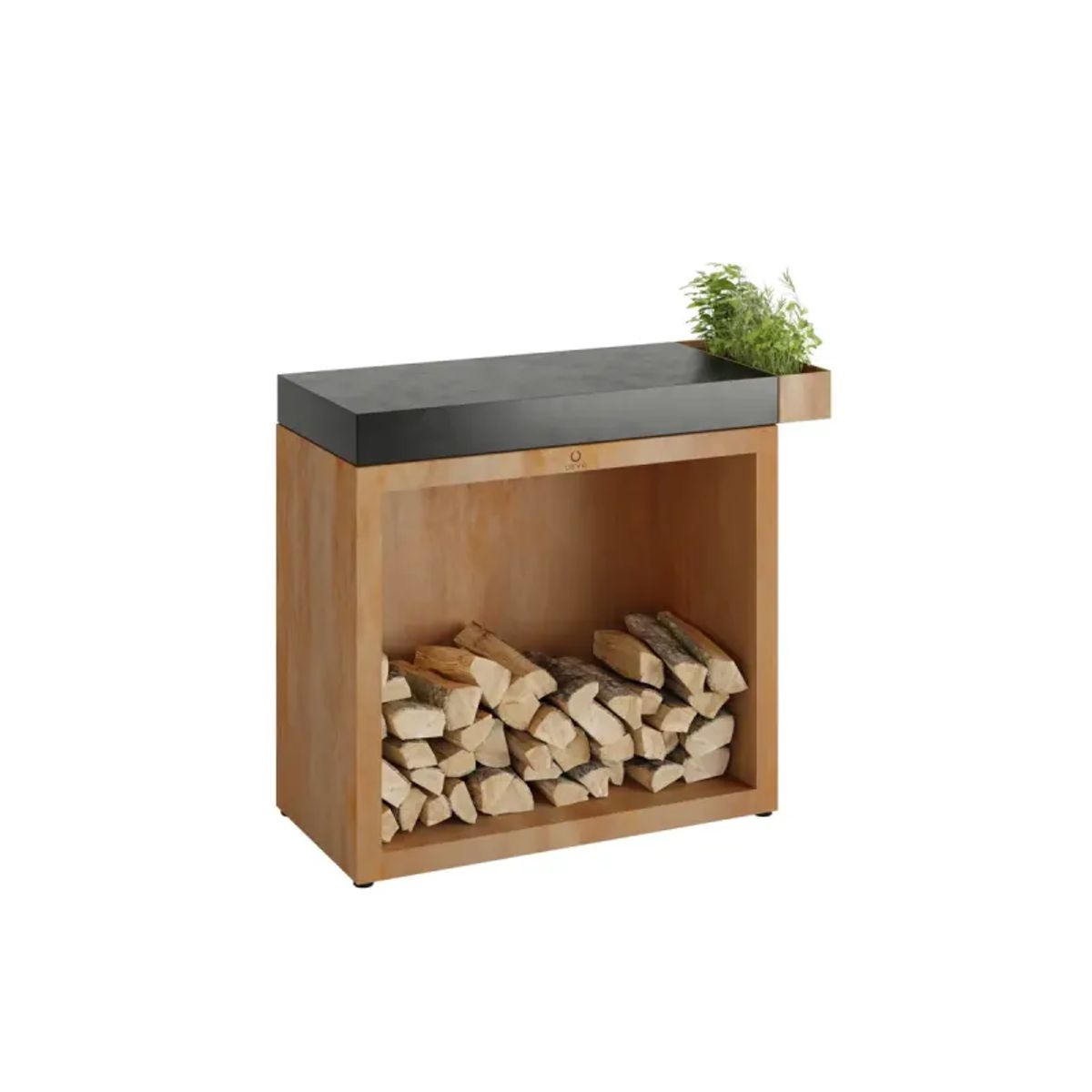 OFYR Butcher Block Storage 90 Corten Ceramic Dark Grey