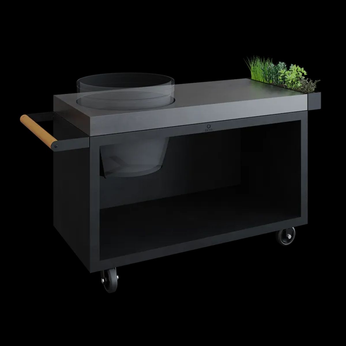 OFYR Kamado Table Black 135 PRO Concrete TB