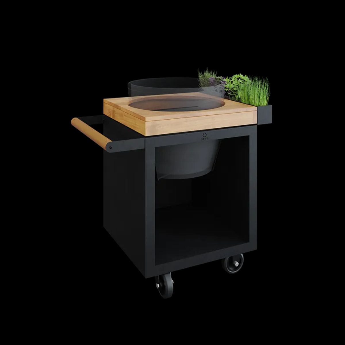 OFYR Kamado Table Black 65 PRO Concrete TB