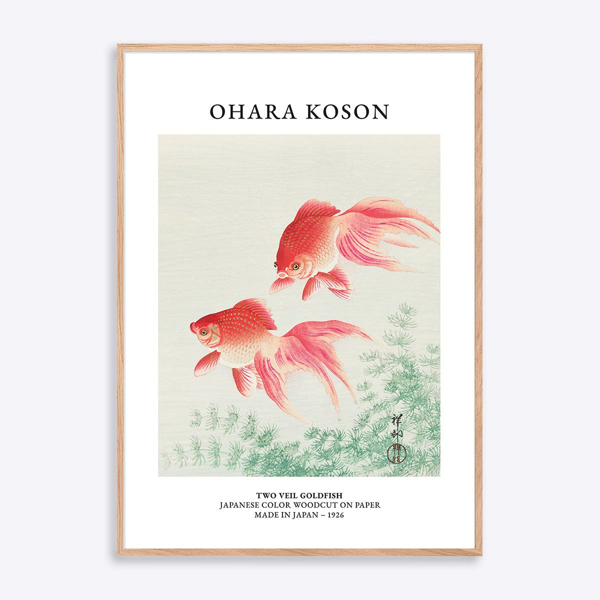 Ohara Koson Two Veil Goldfish - 50x70 cm