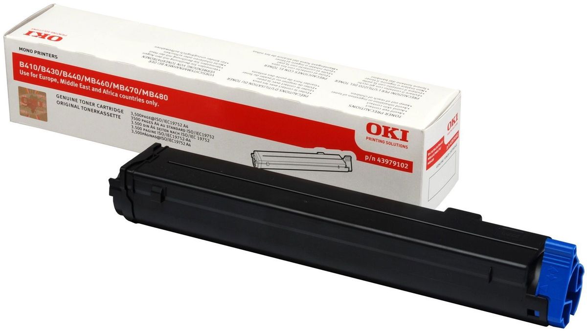 Oki 43979102 sort lasertoner, 3.500 sider