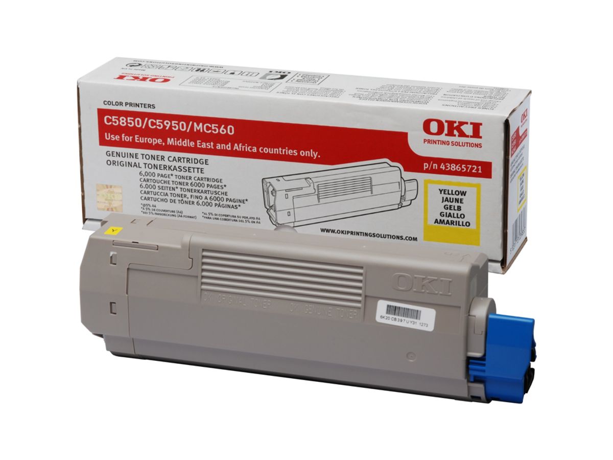 OKI Toner C5850/5950 Gul